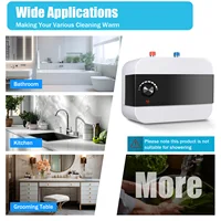 Chauffe-eau électrique 6L 1500W, température réglable (86-149 ° F) Chauffe-eau instantané pour chauffage de salle de bain 5