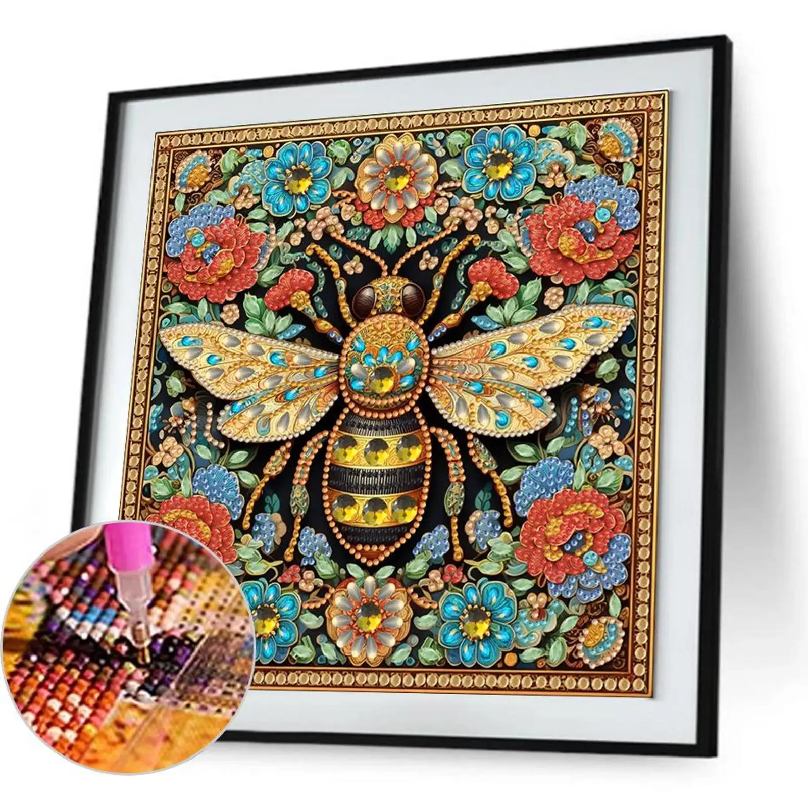 5D DIY Partial Special Shaped Drill Diamond Painting Kit Bee Decoration ...