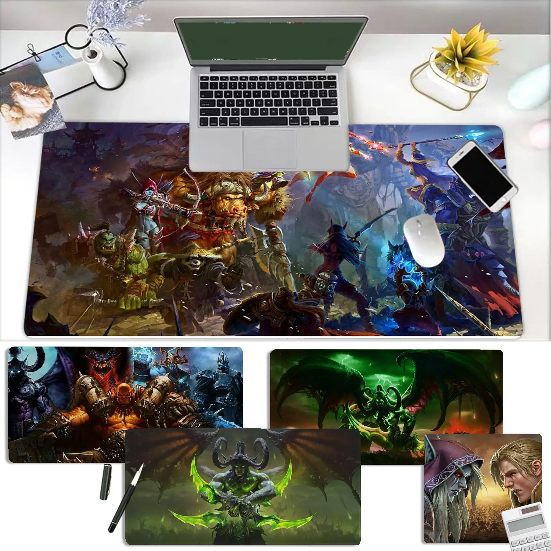 

W-Worlds of W-Warcrafts Mousepad Cute Silicone large/small Pad to Mouse pad Game Size for Game Keyboard Pad