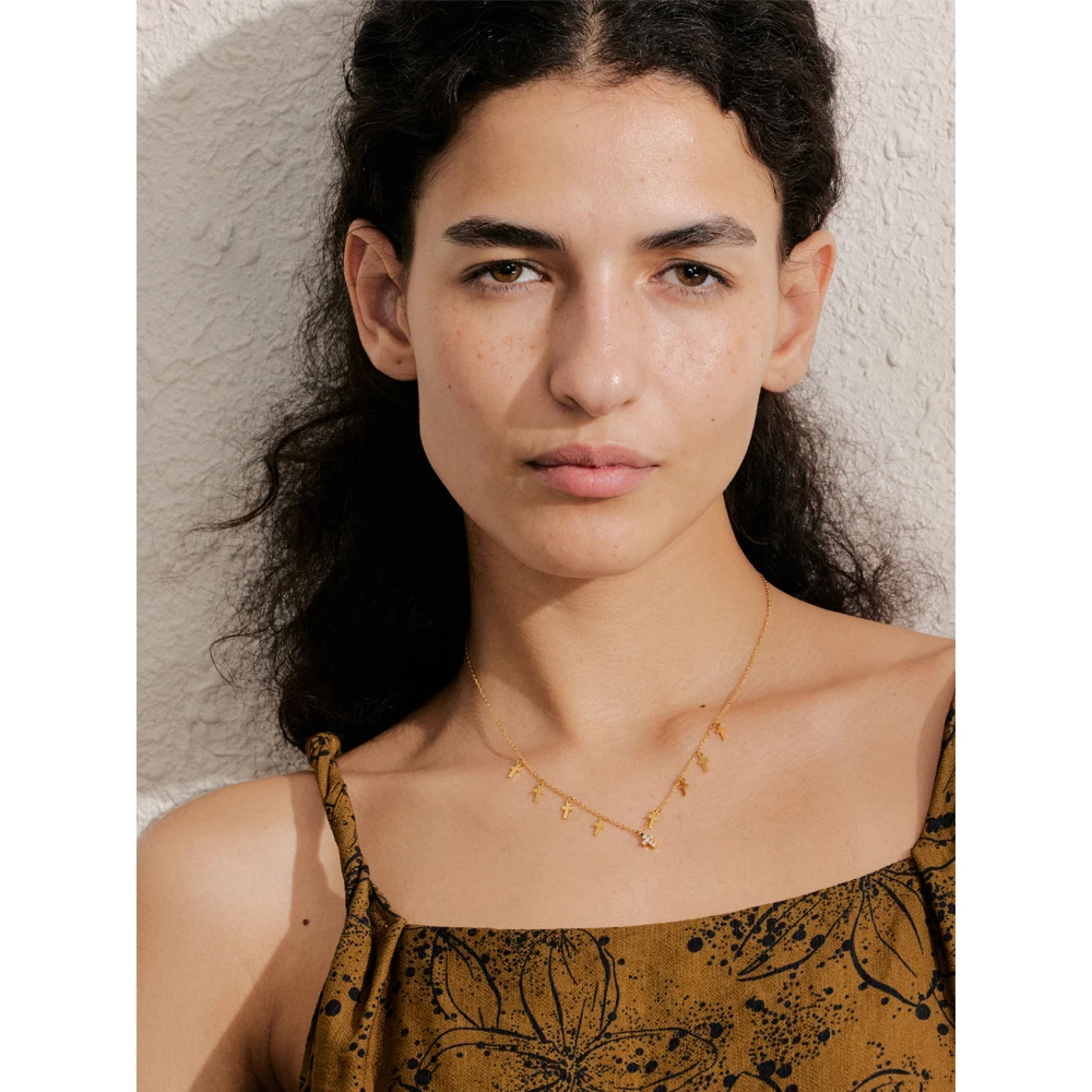 Yhpup Necklace Stainless Steel 18K PVD Gold Plated