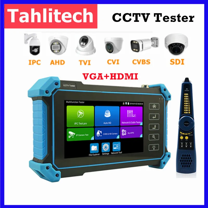 

CCTV IP Video Camera Tester IPC-5200C 4K IPC Camera 8MP AHD CVI TVI CCTV Camera Testing Tool VGA HDMI Cable Tracer PoE Tester