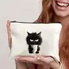 2PC Cute Kitten Cat Pattern Printed Women Shoulder Bag Kawaii Shopper Shopping Canvas Bag Shoulder Bag Fashion Girl Handbags 4