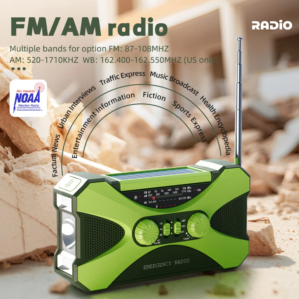 Emergency Solar Crank Radio 1