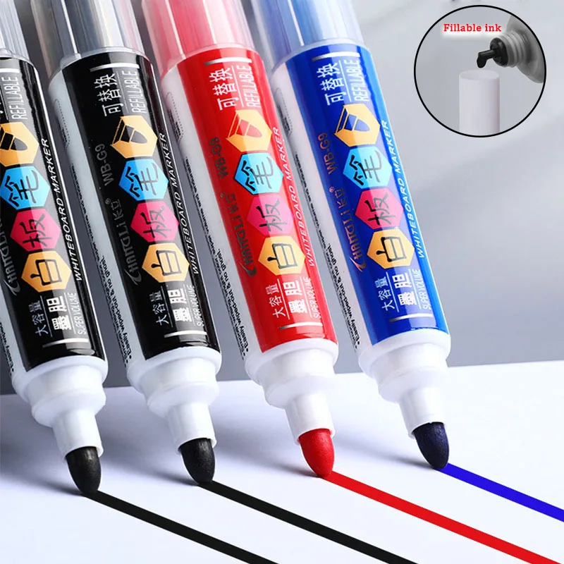 Large capacity whiteboard marker can be rubbed with ink bags school teachers students stationery office business supplies