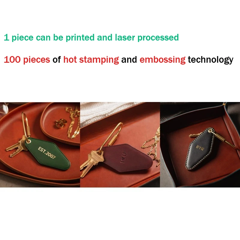 Customized Logo Vintage Diamond Leather Car Key Chain Laser Engrave Name Number Keychain Personalized Keyring Ring Men’s Women’s - Image 6