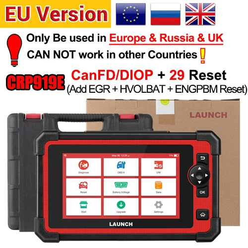 LAUNCH X431 CRP919E CANFD DIOP Full Systems Diagnstic Tools AF DPF IMMO 29 Reset Functions OBD2 Code Reader Scanner automotivo auto inspection equipment Code Readers & Scanning Tools