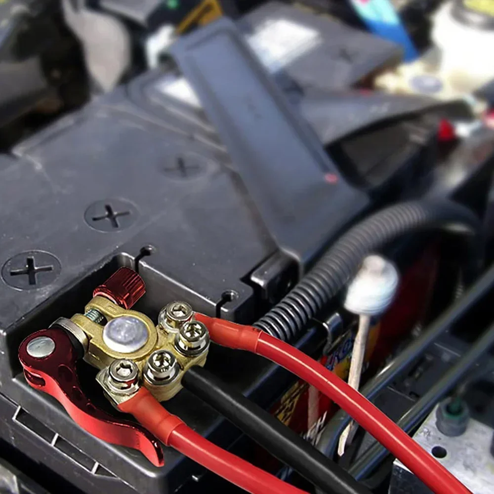 Battery Terminal Connectors Battery Connector Cable Plug Connectors Battery Connectors Electrical Connectors Plug Terminal 2Pcs Car Terminals Top Post 12V Quick Disconnect Cables Connectors Wire Cable Shut-Off Connectors Auto Accessories