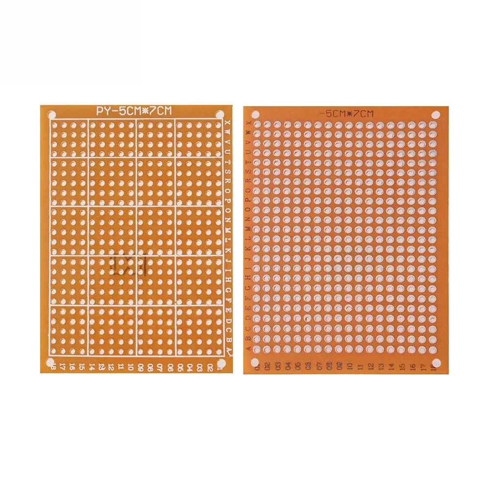 5/10pcs 범용 PCB 보드 키트 5x7cm 7x9cm Arduino DIY 및 전자 실험용 노란색 단면 인쇄 회로 기판