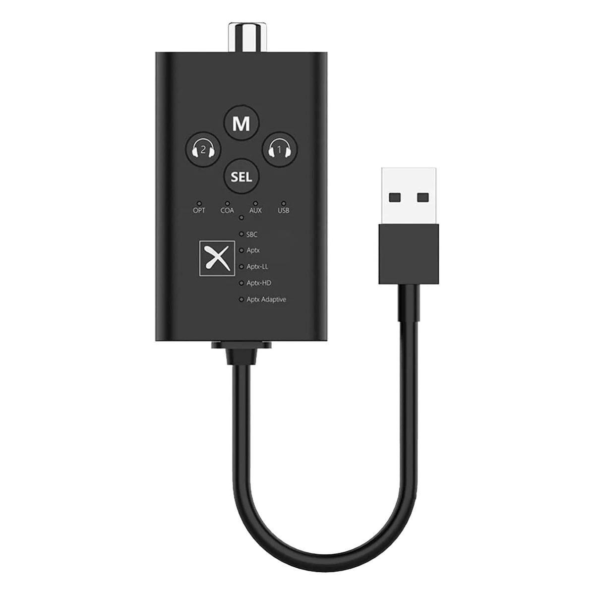 

Bluetooth 5.2 Audio Transmitter Qualcomm QCC3040 APTX HD Transmitter,Dual Connection Low Latency Audio Adapter for TV PC