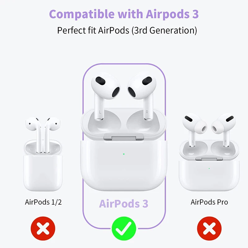 2023 New For AirPods 3rd Silicone Protective Case Skin Covers Earpads For  Apple AirPod 3 Generation Ear Cover Tips Accessories