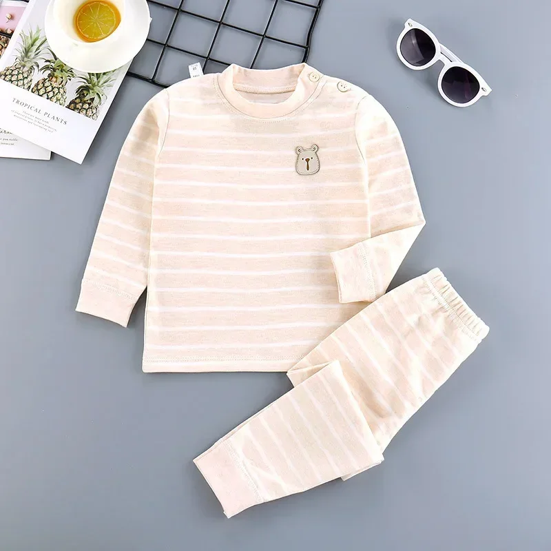 القطن الأطفال مجموعات الاطفال ملابس الفتيان الفتيات ملابس الأطفال الكرتون الخريف الشتاء بلايز السراويل ملابس خاصة الملابس الداخلية الطفل 4