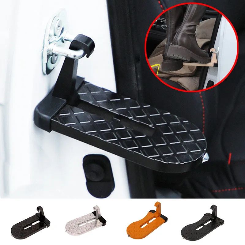 Foldable Car Roof Rack Step Auto Door Step Multifunction Pedals Universal Latch Hook Foot Pedal Aluminium Alloy Car Accessories