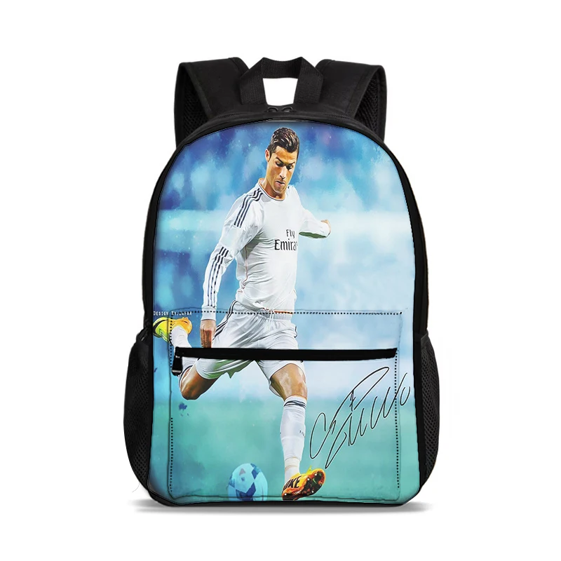 Ronaldo Sport Mochila 47cm/18.5inch Large Capacity CR Backpack School Supplies Football Star School Bag for Boys Girls Best Gift 6