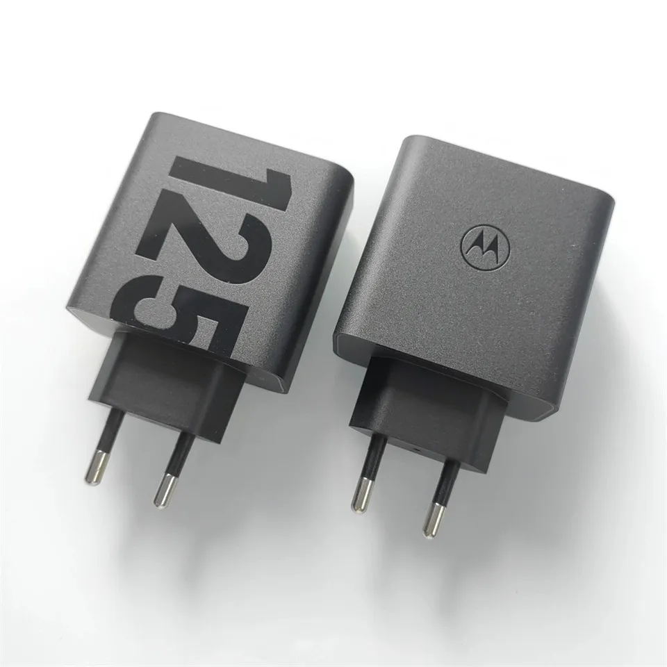 Caricatore Rapido GaN 125W Con USB-C E Cavo 1.5m Per Motorola Edge 30/40/50 Ultra, RAZR 50 Ultra, Moto X30 Pro E Altri