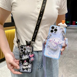 Sanrio Kuromi My Melody Cinnamoroll Phone Cases For iPhone 15 14 13 12 11 Pro Max Mini XR XS MAX 8 X SE Plus Soft Silicone Cover