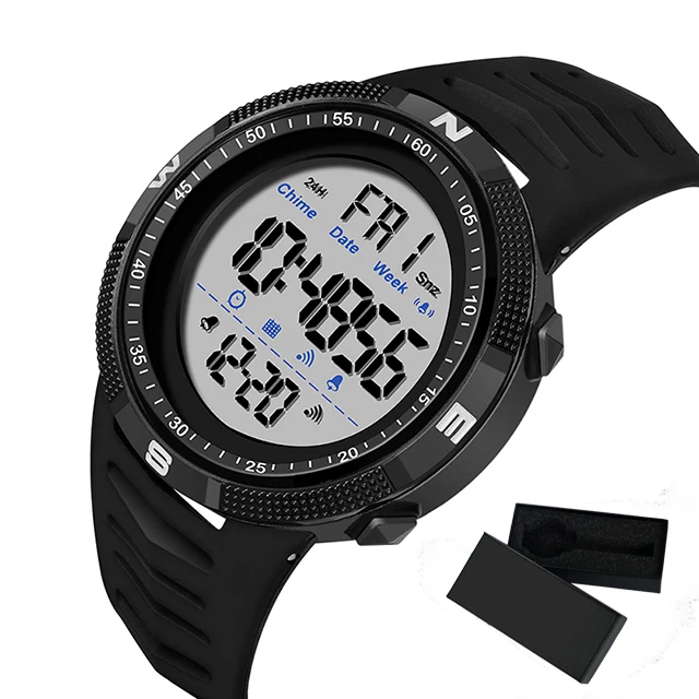 2022 New Digital Men Sports Fashion Watch Calendar Chronograph Alarm Clock 50M Waterproof Military Wristwatch Relogios Masculino 