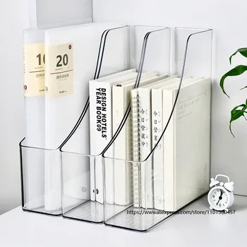 Clear Plastic Desk Magazine & File Organizer 1