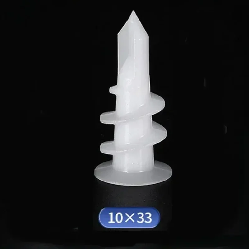 Nylon Screw Gypsum Board Special Drill Tail Expansion Screw Spiral Tube Plug Hollow Door Board Nylon Spiral Tube Slotted Three-point