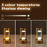 Wireless Table Lamp LED Touch Sensor Desktop Night Light Rechargeable Reading Lamp for Restaurant Hotel Bar Bedroom Decor Light 2