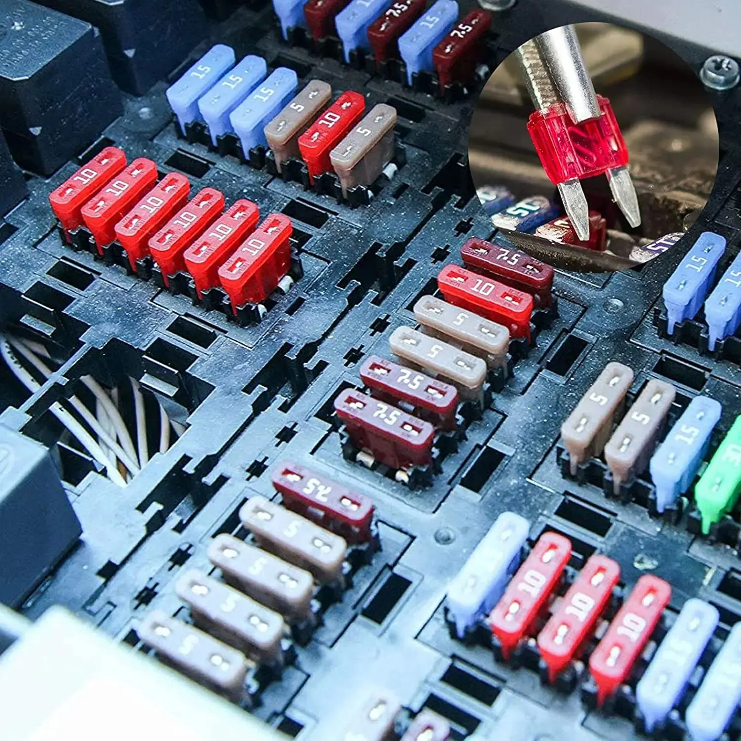 Car Fuse Kit 100/120pcs Car Blade Fuses Assortment Kit Automotive Replacement Fuses Low Profile Mini Blade Car Boat Truck