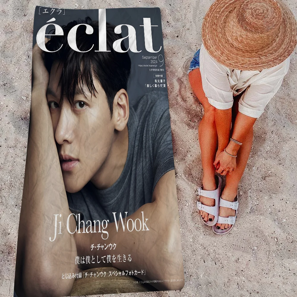 Korean Male Celebrity Ji Chang Wook Actor Cartoon Beach Towel Cute Kawaii Room Decor Bath Girl Children Hand Bathroom Shower 6