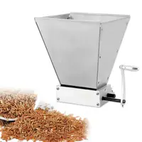 4L Stainless Steel Malt Crusher Adjustable Barley Grinder Low Speed Drill Available Manual Malt Mill Food Grinding Machine 1
