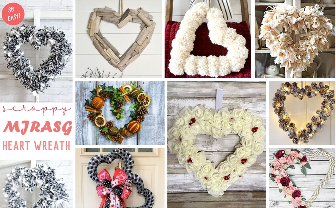 Wire Pcs Heart Wreath Frame, Dark Green Heart Shaped Wire Wreath