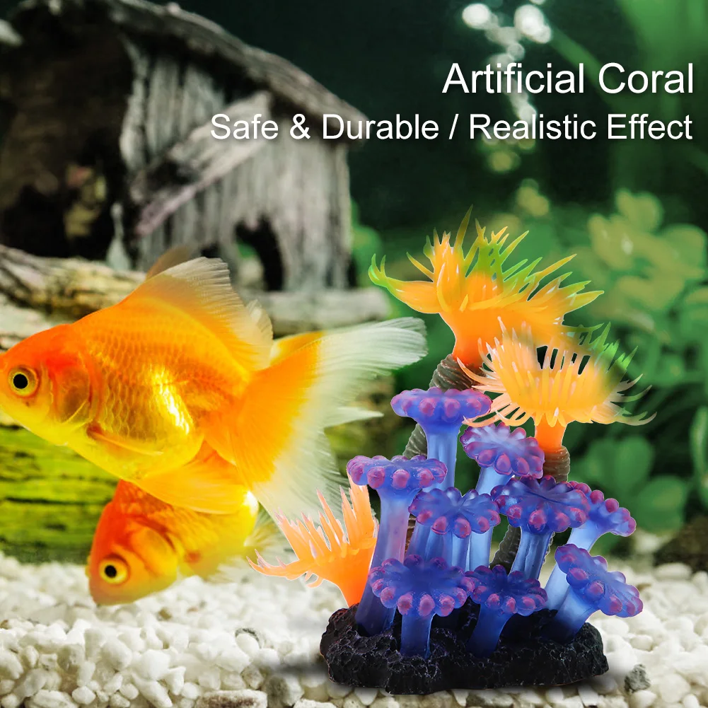 Fish Decoration Aquarium Simulation Silicone Artificial Coral Sea Anemone Landscape Decoration