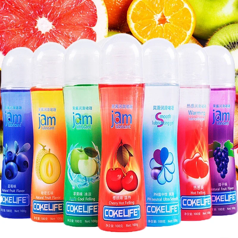 Sex Lubricant 100ml Fruit flavor Water-based Vainal Penis Gel Pheromone Oral Sex Moisturizing Cream Adult Products