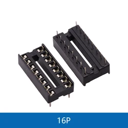 Universal IC Socket Connector Set - 10PCS, 2.54MM Pitch, Various Pin Configurations (16 Pin)