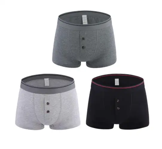 4XL 6XL Cotton spandex Underwear Men boxers solid color Men underpants ...