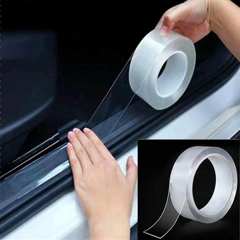 modified decals Universal Car Anti-collision Strip Nano Tape Scratchproof Car Threshold Transparent Film Door Edge Rim Protective Car Stickers custom bumper stickers