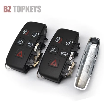 Car key shell 5buttons for Jaguar XJ XF XE F Land Rover Range Rover Sport Evoque Vogue KOBJTF10A remote key case blank 1