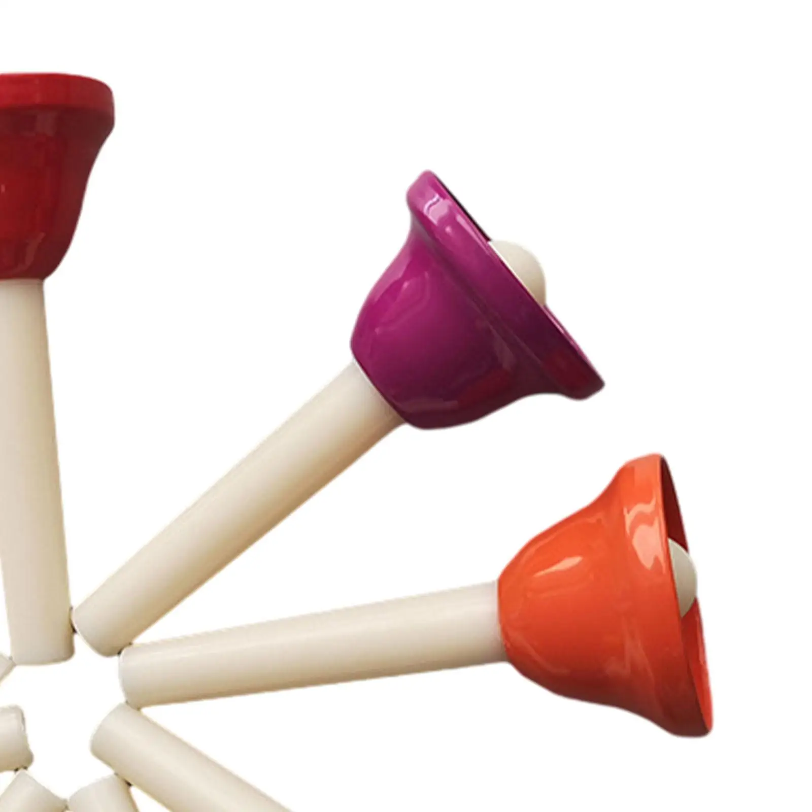 Hand Bell Children Percussion Instruments 8 Pieces 8 Note Hand Bells for Kids Diatonic Metal Bells Kids Music Toys for
