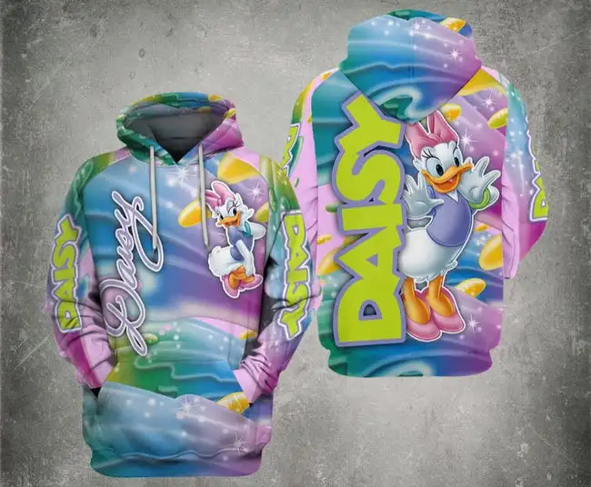 

Disney Hoodie Daisy Duck Multicolor Hoodie 2022 3D Women Hoodie