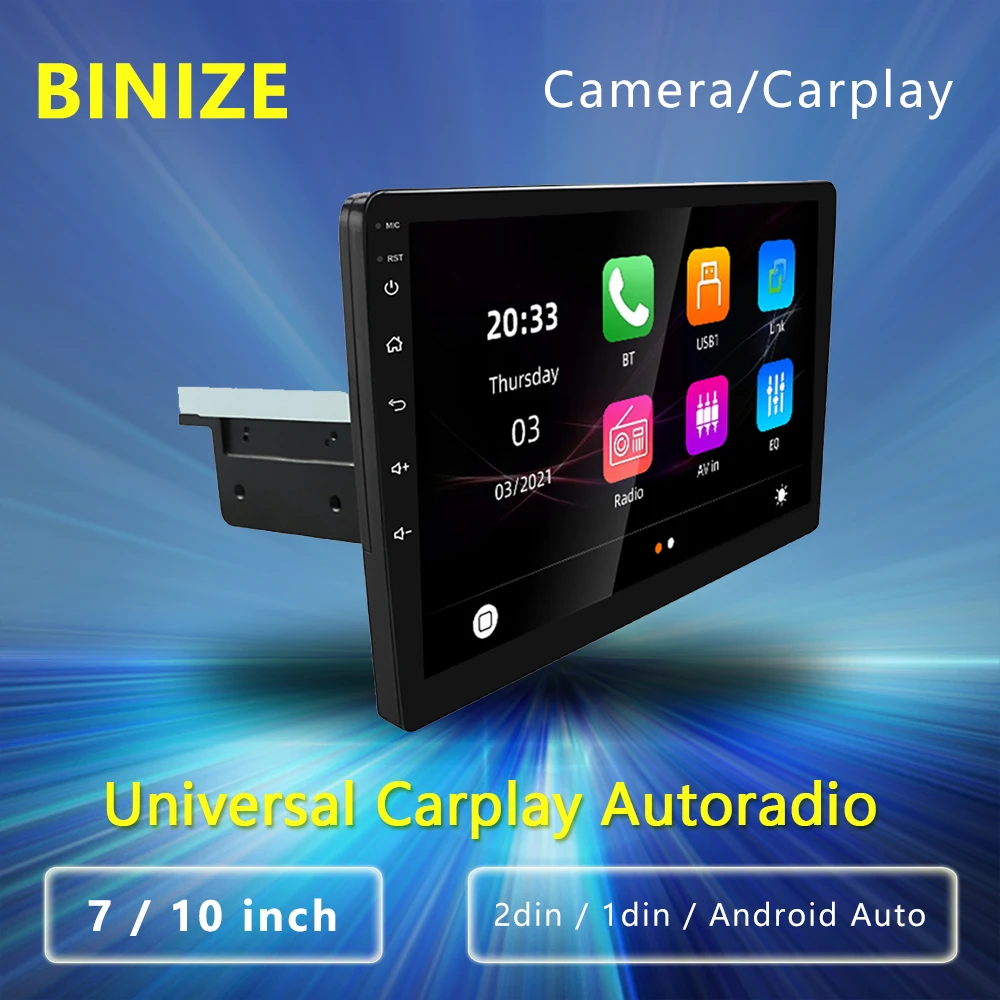

7 10'' 2 din android 10 car radio Carplay 1 din Car Stereo Multimedia Video Player GPS Cam BT 1din 2din indash Autoradio MP5 HD