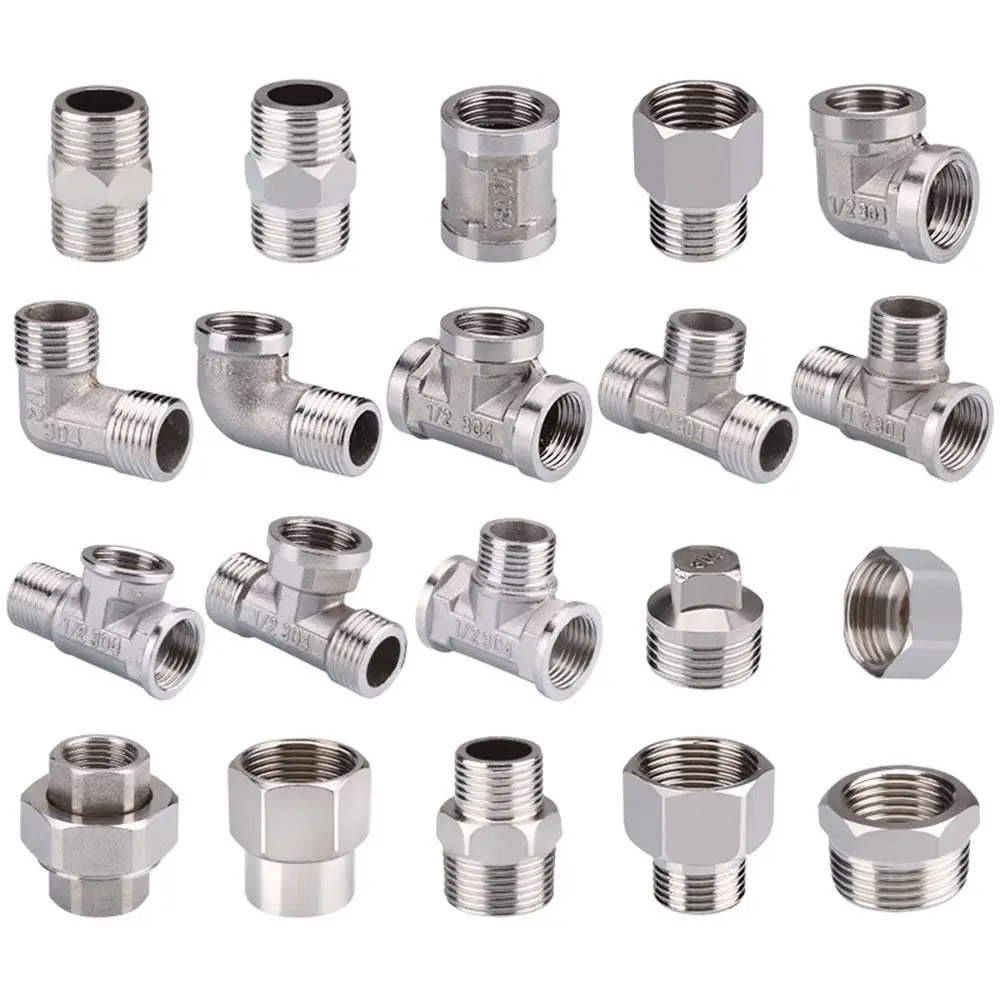 

1/2" 3/4" BSP Female Male Thread Tee Type Reducing Stainless Steel Elbow Butt Joint Adapter Adapter Coupler Plumbing Fittings