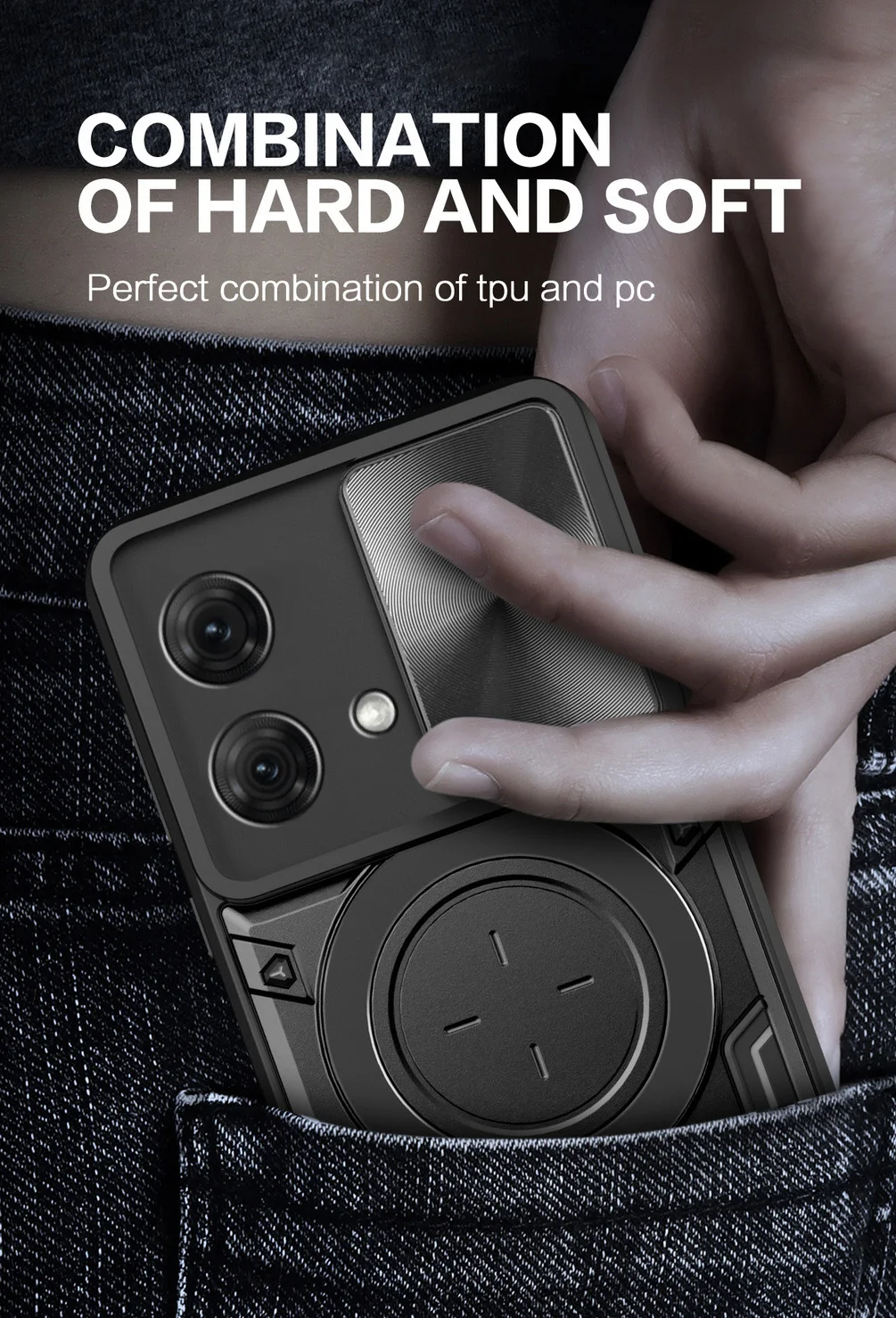 Shockproof Phone Case With Camera Protector & Rotating Ring Holder_voghion.com