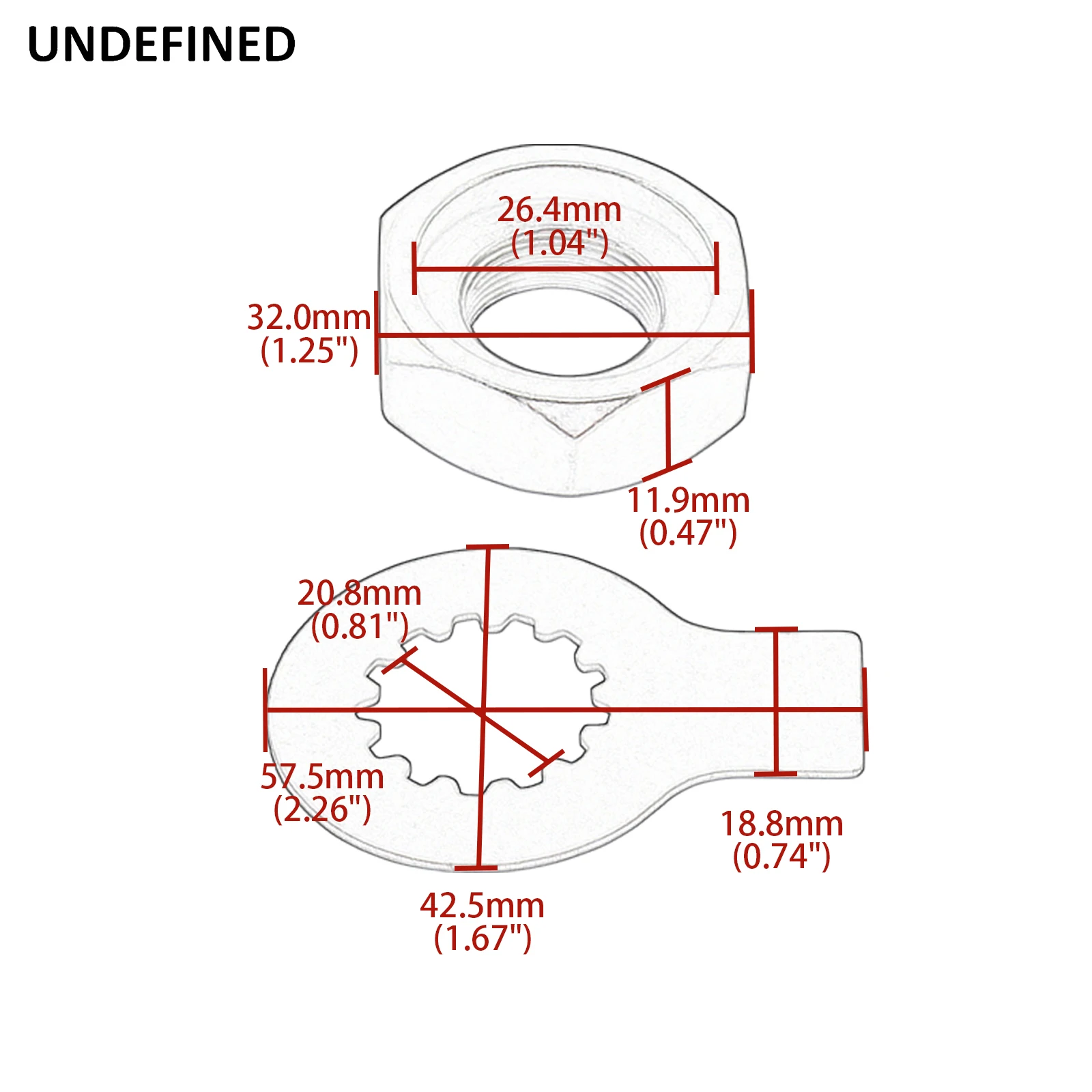 Motorcycles Motoforti 2pcs Front Sprocket Holder Lock Nut & Bolt