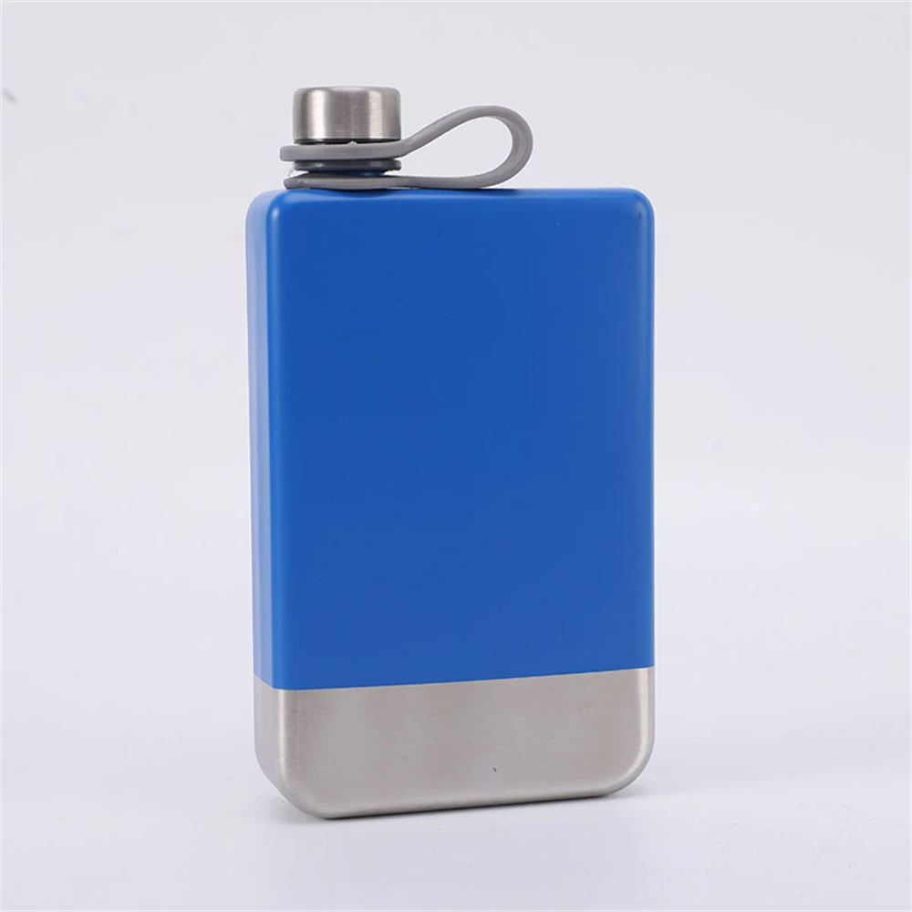 누출 방지 캠핑 위스키용 프리미엄 힙 플라스크, 깔때기 포함, 9oz 304 스테인리스 스틸, KC0444
