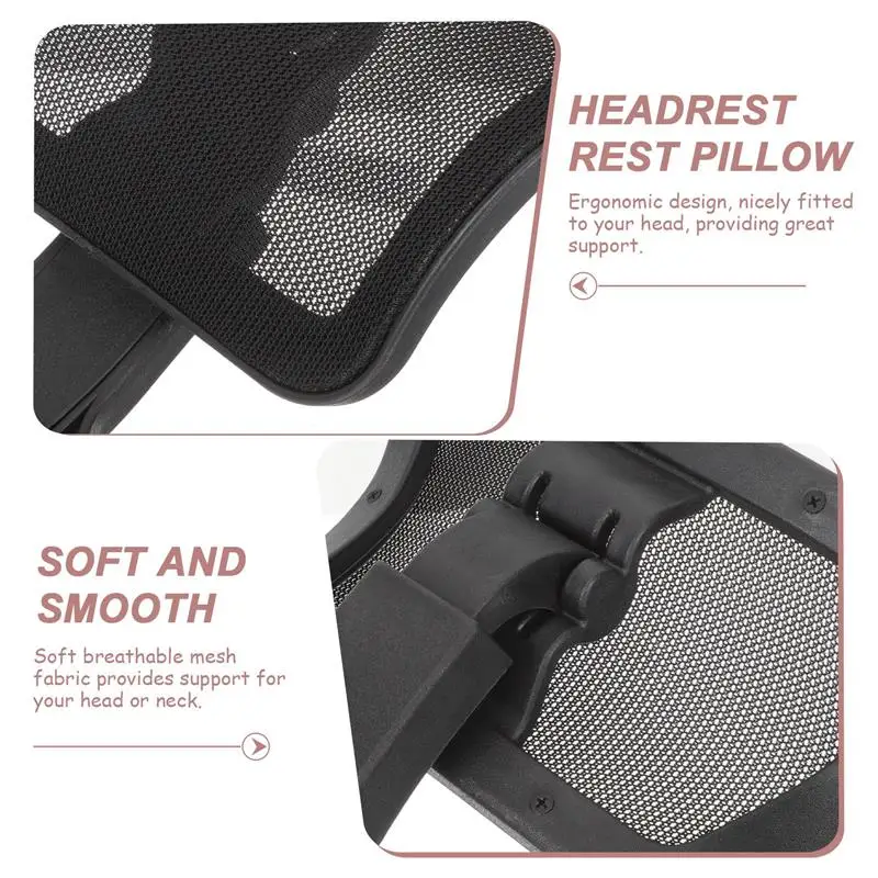 1pc Office Chair Headrest Cushion Adjustable Sponge Mesh Head Pillow Computer Chair Lift Work Chair Head Support Rest Pillow
