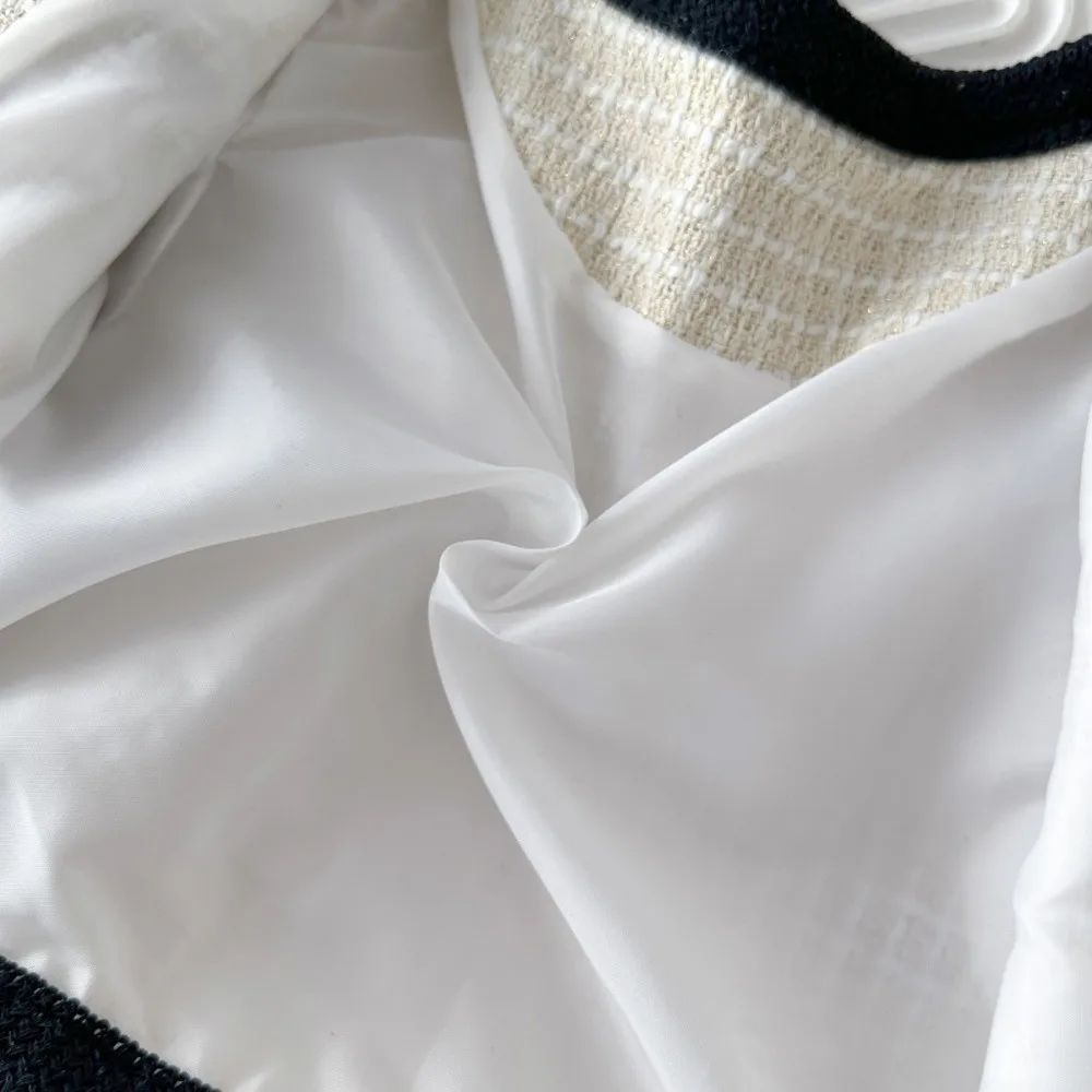 Herbst Neue Koreanische Version Bogen Dekoration Jacke Tops + Falten Rock Zwei-stück Set 2-8 Jahre College stil Mädchen Kleidung – Detail 7