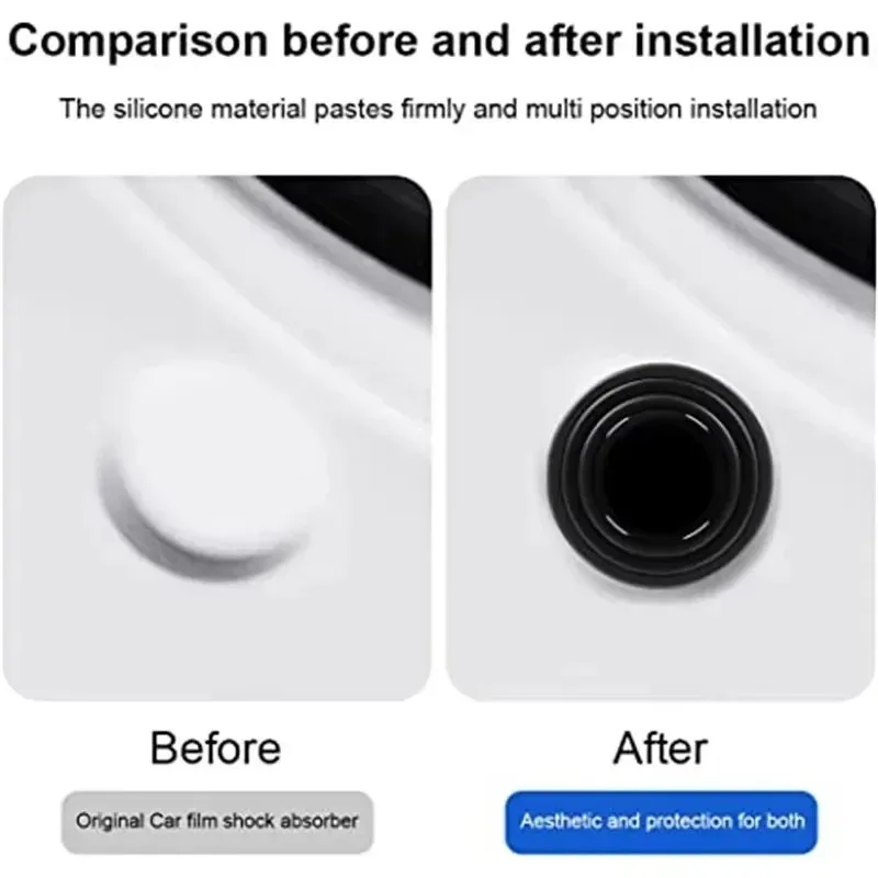 Car Door Anti Vibration Pads Self Adhesive Silicone Noise Reduction Buffer Pads for Prevent Door Dings Car Interior Maintenance