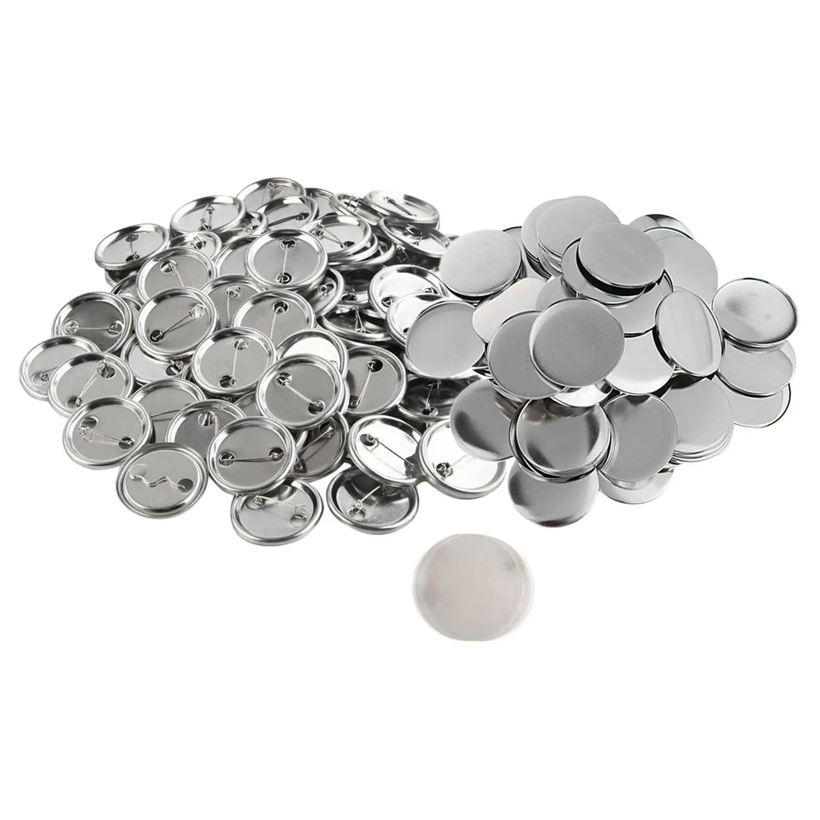 100 Pieces Blank Button Making Supplies Badge Making Materials Metal Button Pin Badge for Button Making Machine DIY Arts Crafts