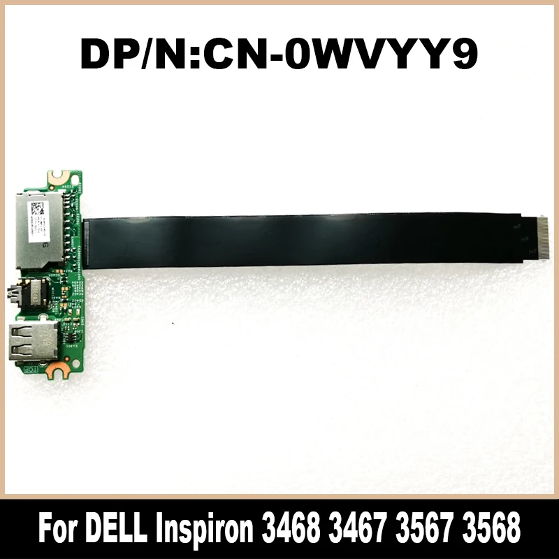 

Новая Оригинальная 0WVYY9 16A07-1 для ноутбука DELL Inspiron 3468 3467 3567 3568 USB аудиоплата с кабелем 100% Протестировано высокое качество