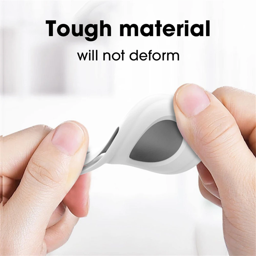 Anti Lost Tracker GPS Locator Anti Lose Tracker Item Locator Key Chain Locator Anti Lost Locator Key Finder Keychain Accessories GPS Airtags Tracking Device Cover Anti Loss Dog Tracker Locator Airtag Liquid Silicone Portable Keychain for Apple Air Tag Case