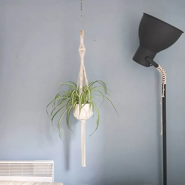 Makrame Növényi Fogas Edény Tartó Beltéri Mennyezeti Növény Lógása - Image 4