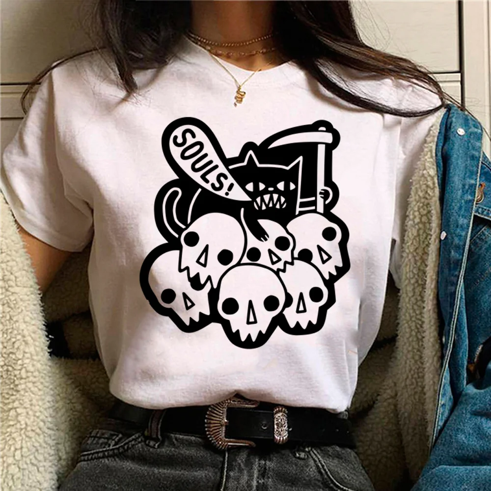 

Cat Got Your Soul Tee women summer graphic harajuku tshirt female streetwear y2k funny clothes