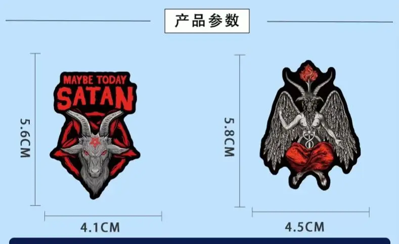 50PCS 사탄 스티커 낙서 스티커 DIY 일기 전화 케이스 수제 스크랩북 미적 스티커