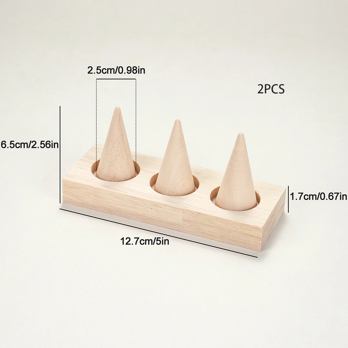 Versatile Wooden Ring Holder for Jewelry Storage and Display